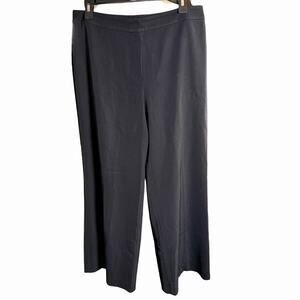 St John Caviar Women's Pants Black Sz 10 Cropped Wide Leg High Rise